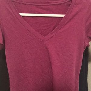 Purple v neck